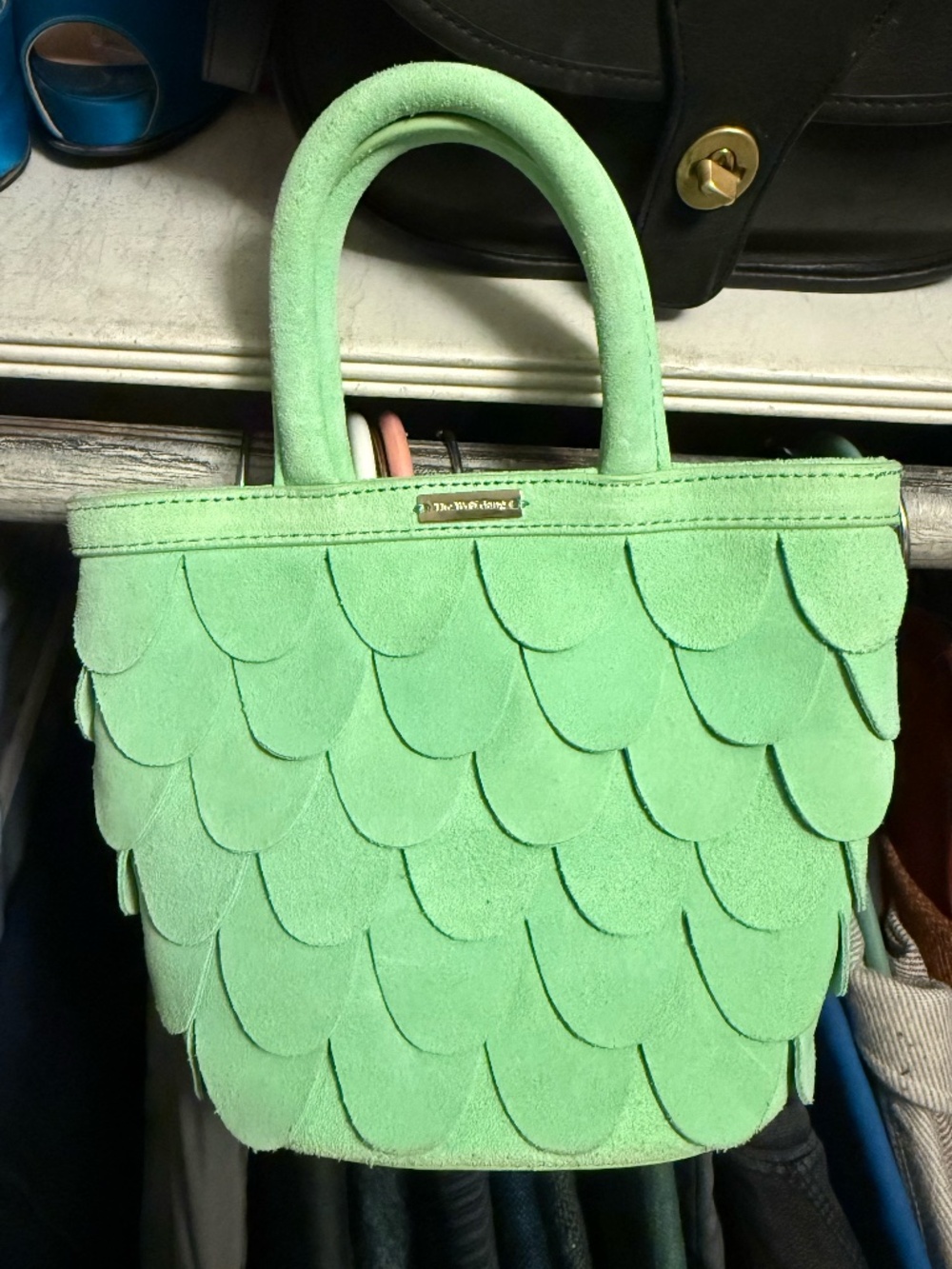 The Wolf Gang Scalloped Suede Mini Tote